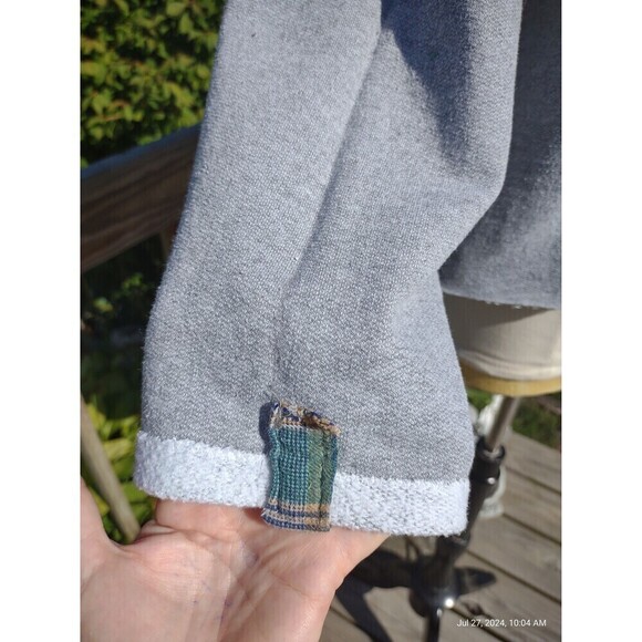 Custom Sweatshirt Oversized Boho Patchwork Plaid Flannel Shabby Chic - Picture 4 of 10